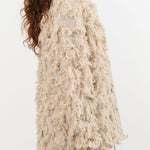 Lauren Manoogian Apparel Womens Sweaters Tufted Cardigan Flax / One Size