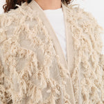 Lauren Manoogian Apparel Womens Sweaters Tufted Cardigan Flax / One Size
