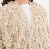 Lauren Manoogian Apparel Womens Sweaters Tufted Cardigan Flax / One Size