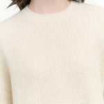 Vanilla Waffle Crewneck Sweater by Lauren Manoogian