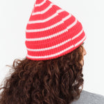 Crimson Stripe Beanie by Le Bonnet