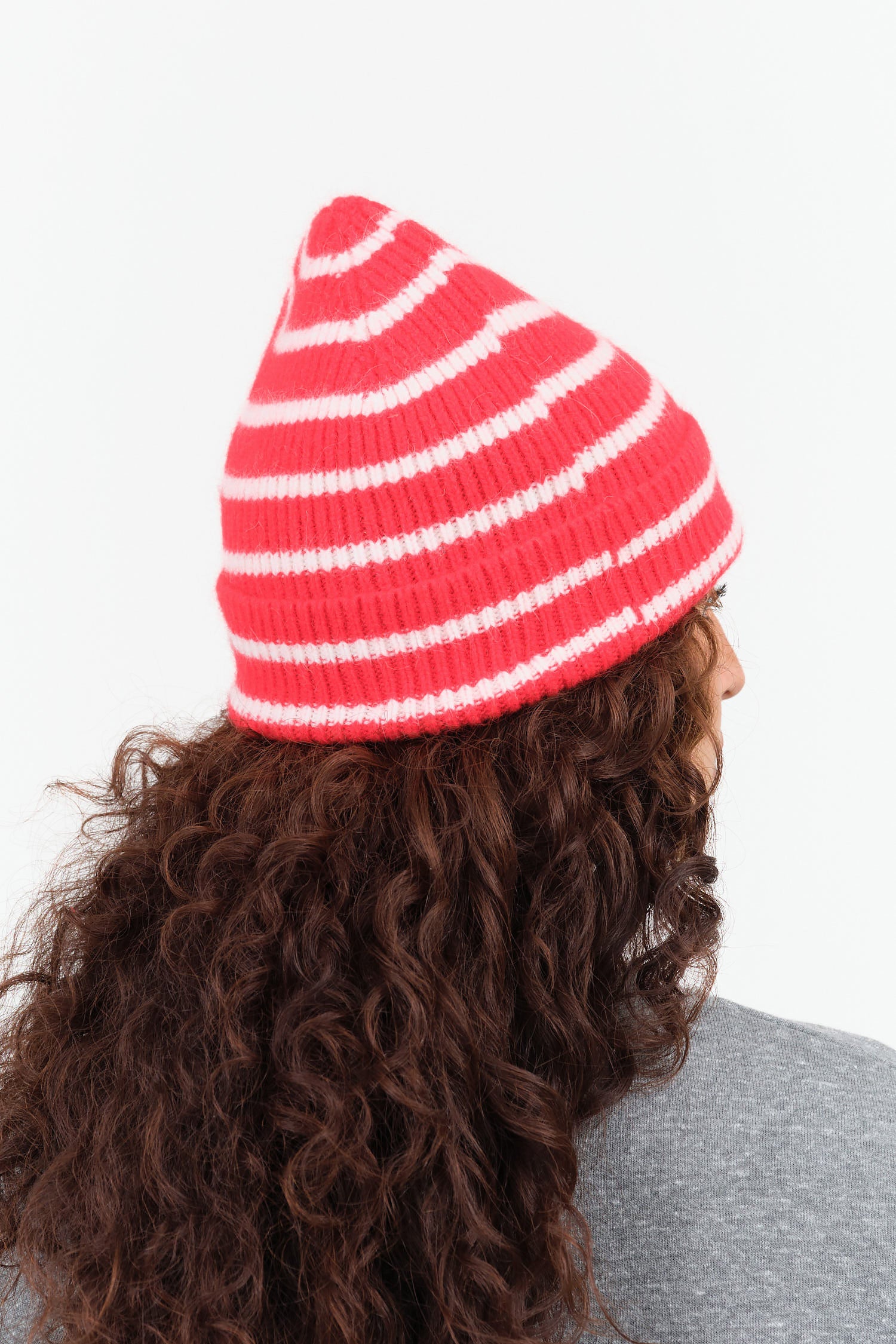 Crimson Stripe Beanie by Le Bonnet