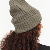 Le Bonnet Le Grand Bonnet in Croco Green Cashmere