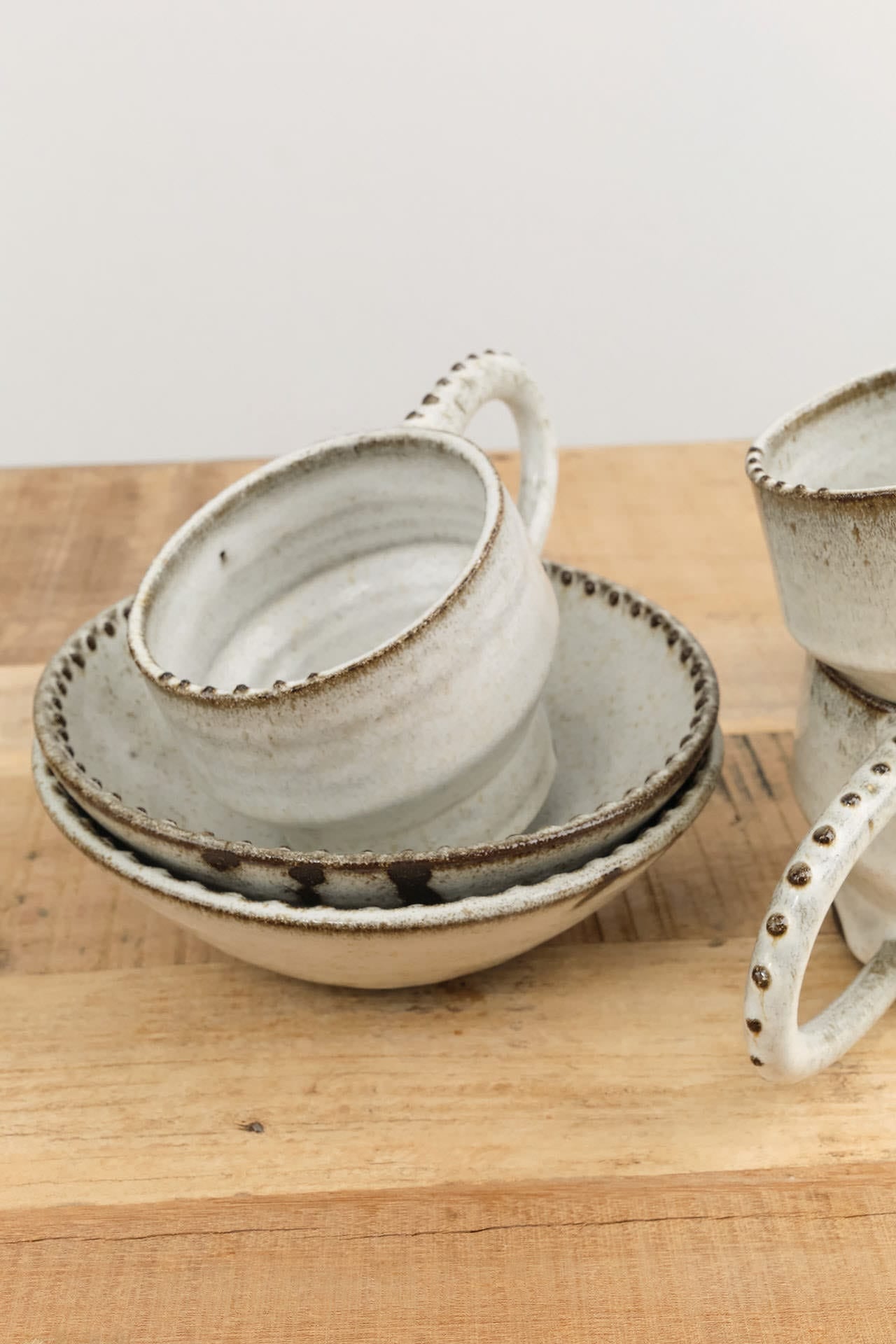 Lesley Anton Home Kitchen Dishware Bead Bowl in Moon Moon
