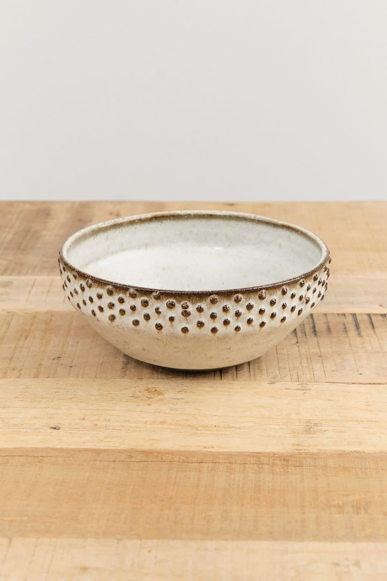 Lesley Anton Home Kitchen Dishware Dot Bowl in Moon Moon