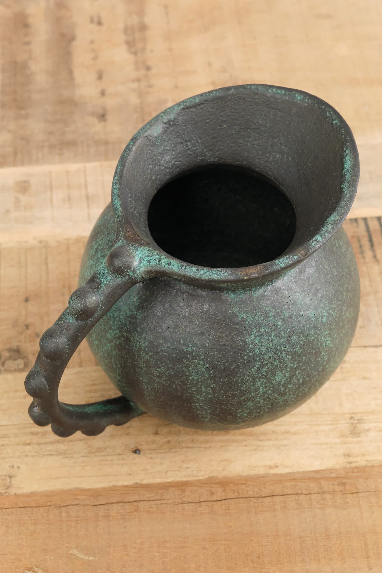 Lesley Anton Home Kitchen Pitchers Small Globe Bead Pitcher Copper