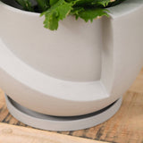 Light + Ladder Home Planters Small Vayu Planter in Stone Stone / 7.75” L X 7.75” W X 5” H