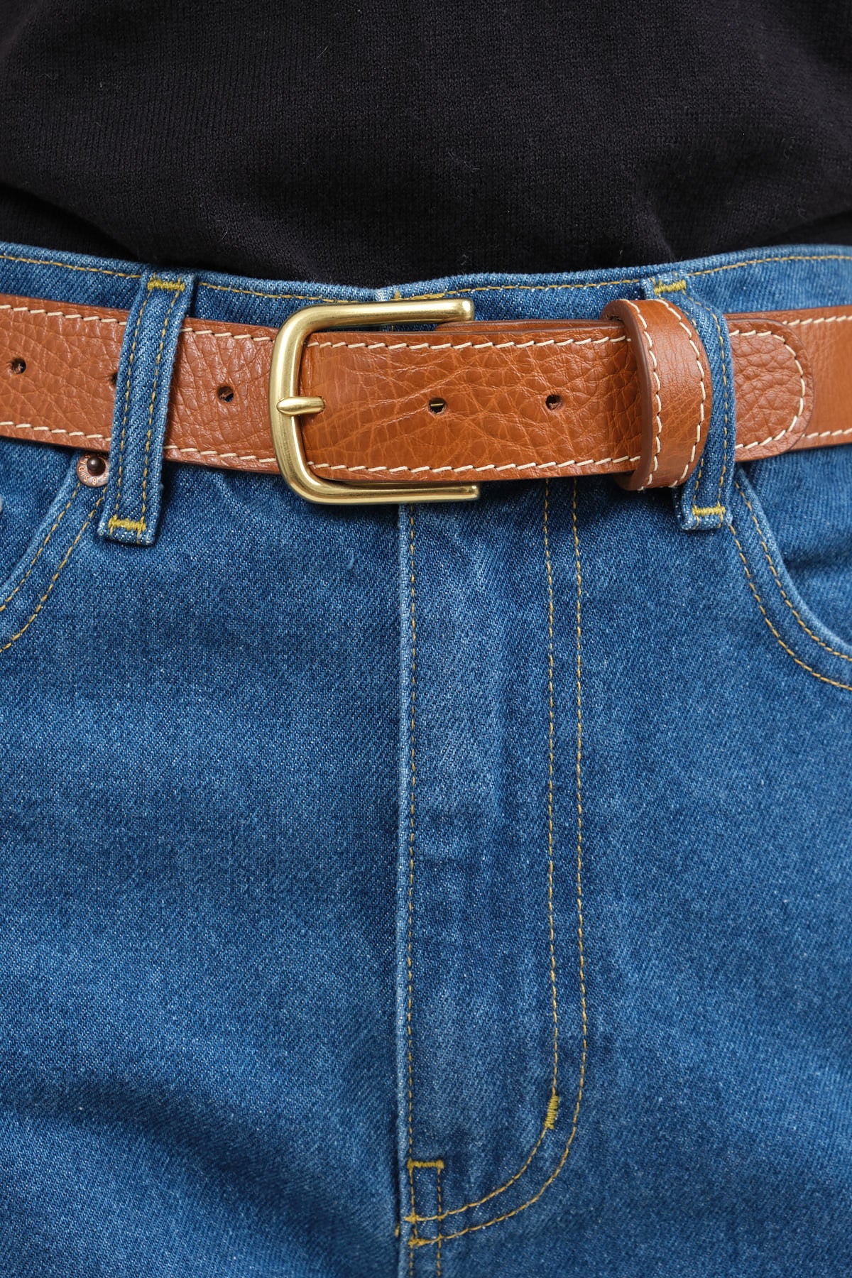 Simple Belt II in Leather Brown