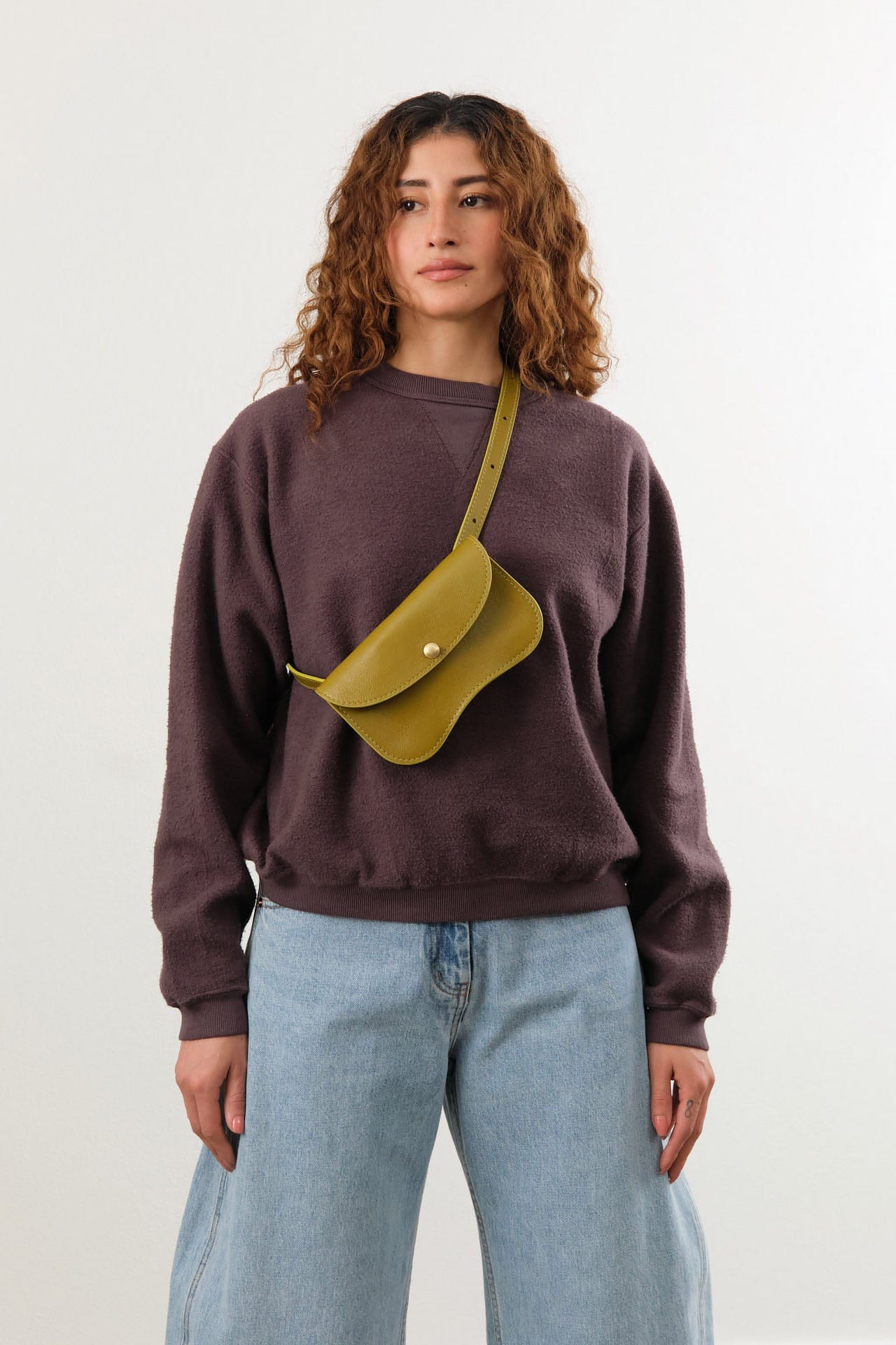 Lindquist Accessories Bags Faba Bag in Green Ochre Green Ochre / 4" H X 7.5" W X 1.5" D