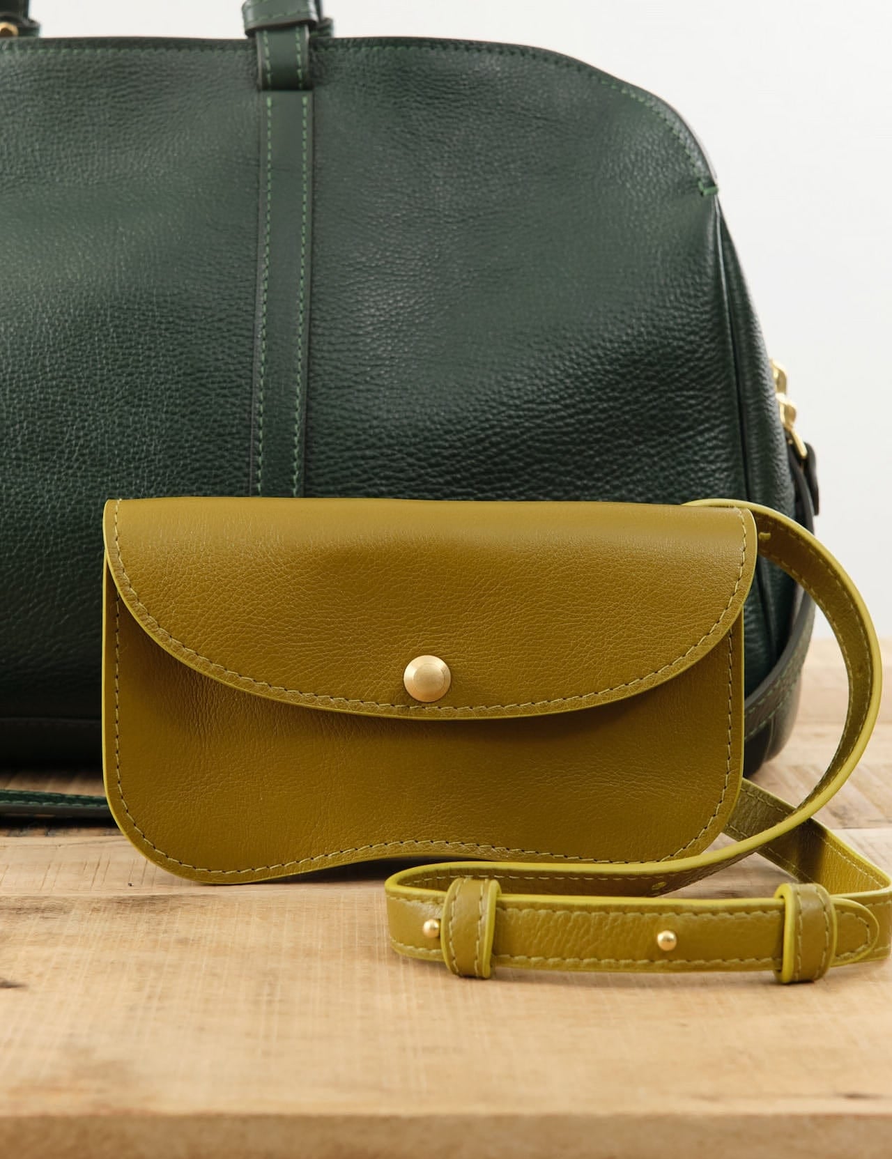 Lindquist Accessories Bags Faba Bag in Green Ochre Green Ochre / 4" H X 7.5" W X 1.5" D