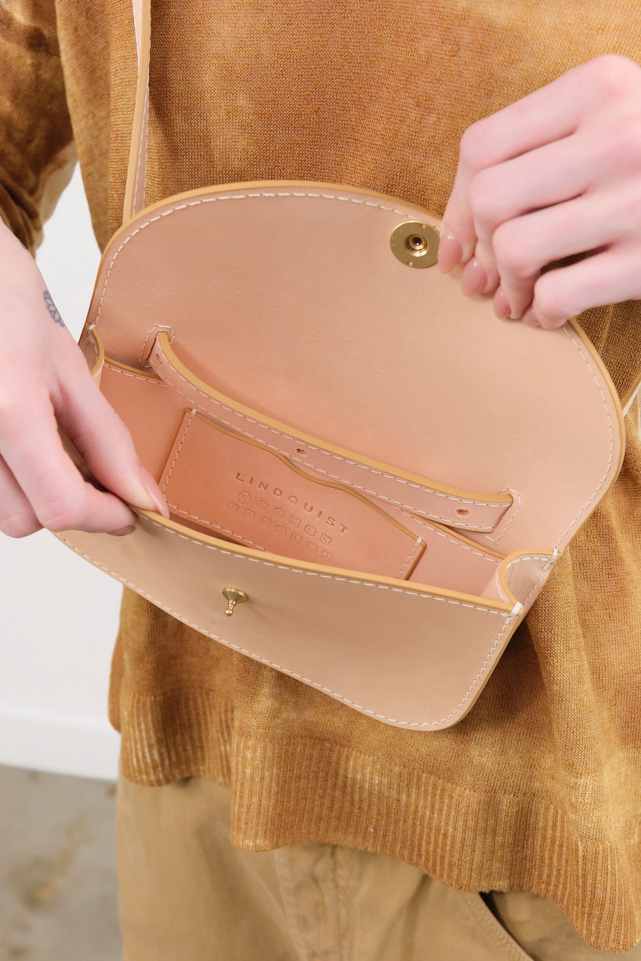 Lindquist Accessories Bags Faba Bag in Vachetta Vachetta / 4" H X 7.5" W X 1.5" D