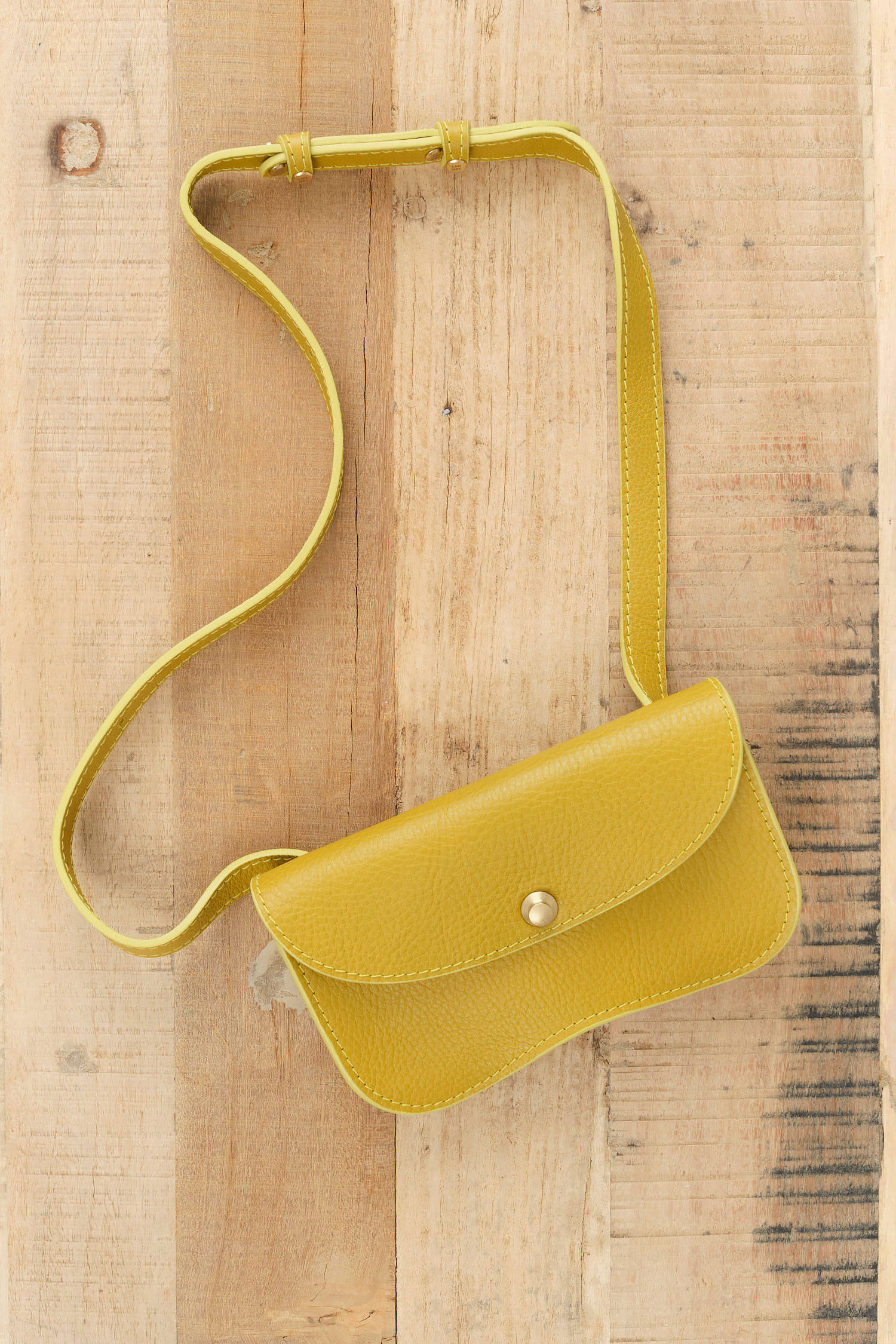 Linquist Leather Faba Bag in Chartreuse