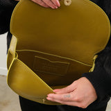 Lindquist Accessories Bags Mezzo Bag in Green Ochre Green Ochre / 10.75" W  X 7" H X 2.5" D