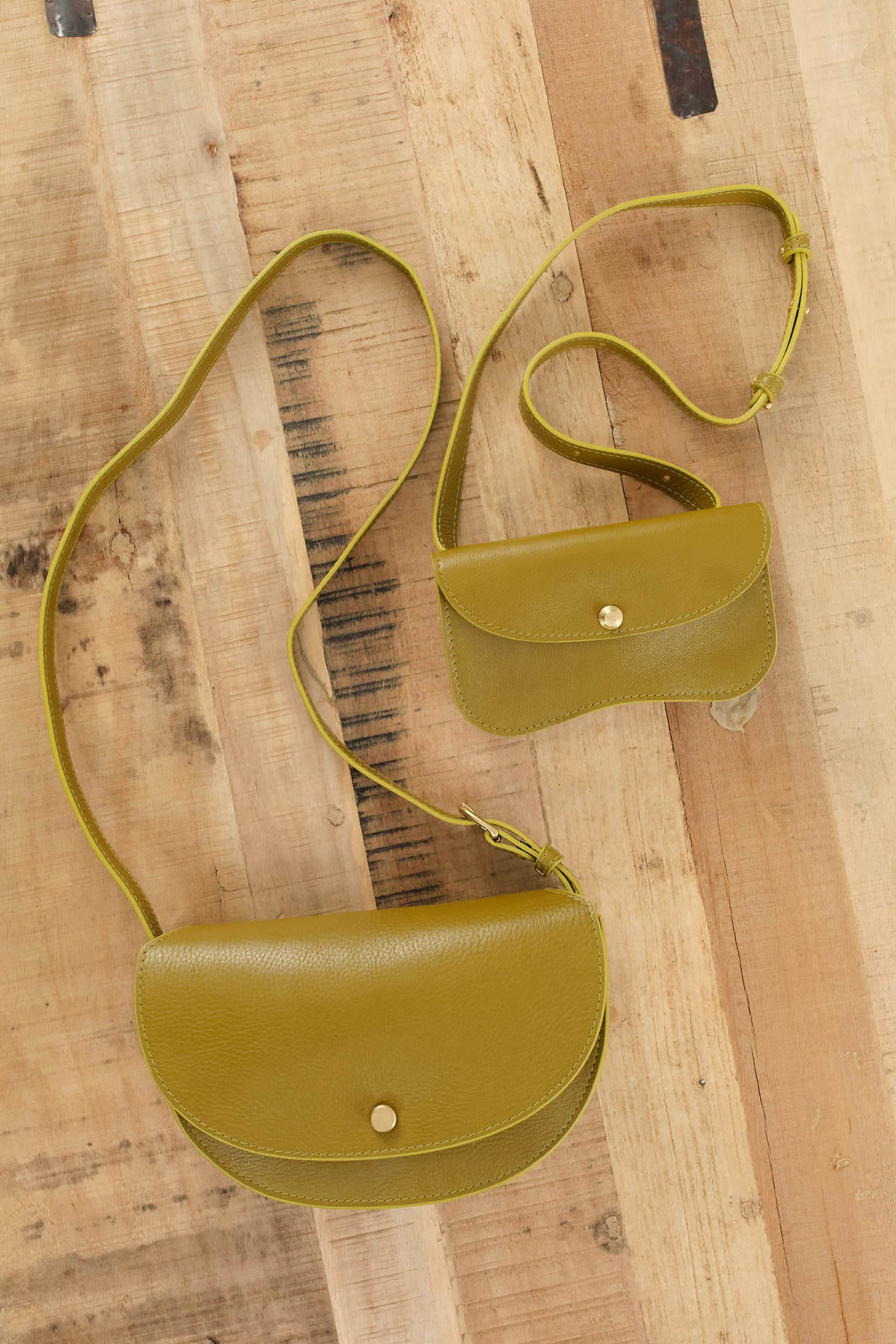 Lindquist Accessories Bags Mezzo Bag in Green Ochre Green Ochre / 10.75" W  X 7" H X 2.5" D