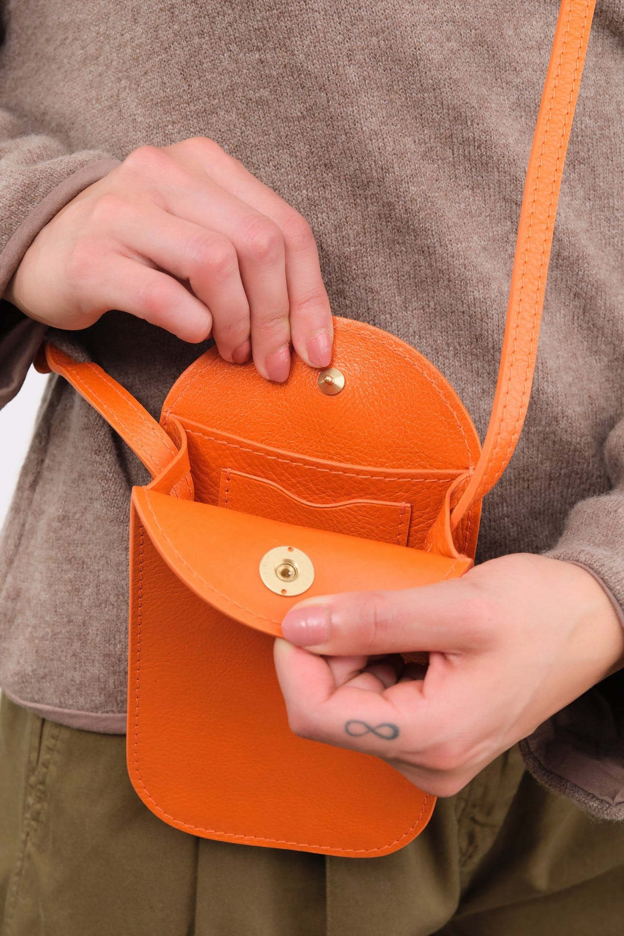 Lindquist Accessories Bags Segui Bag in Carrot Carrot / 8.5” H X 4.75" W X 1.5” D