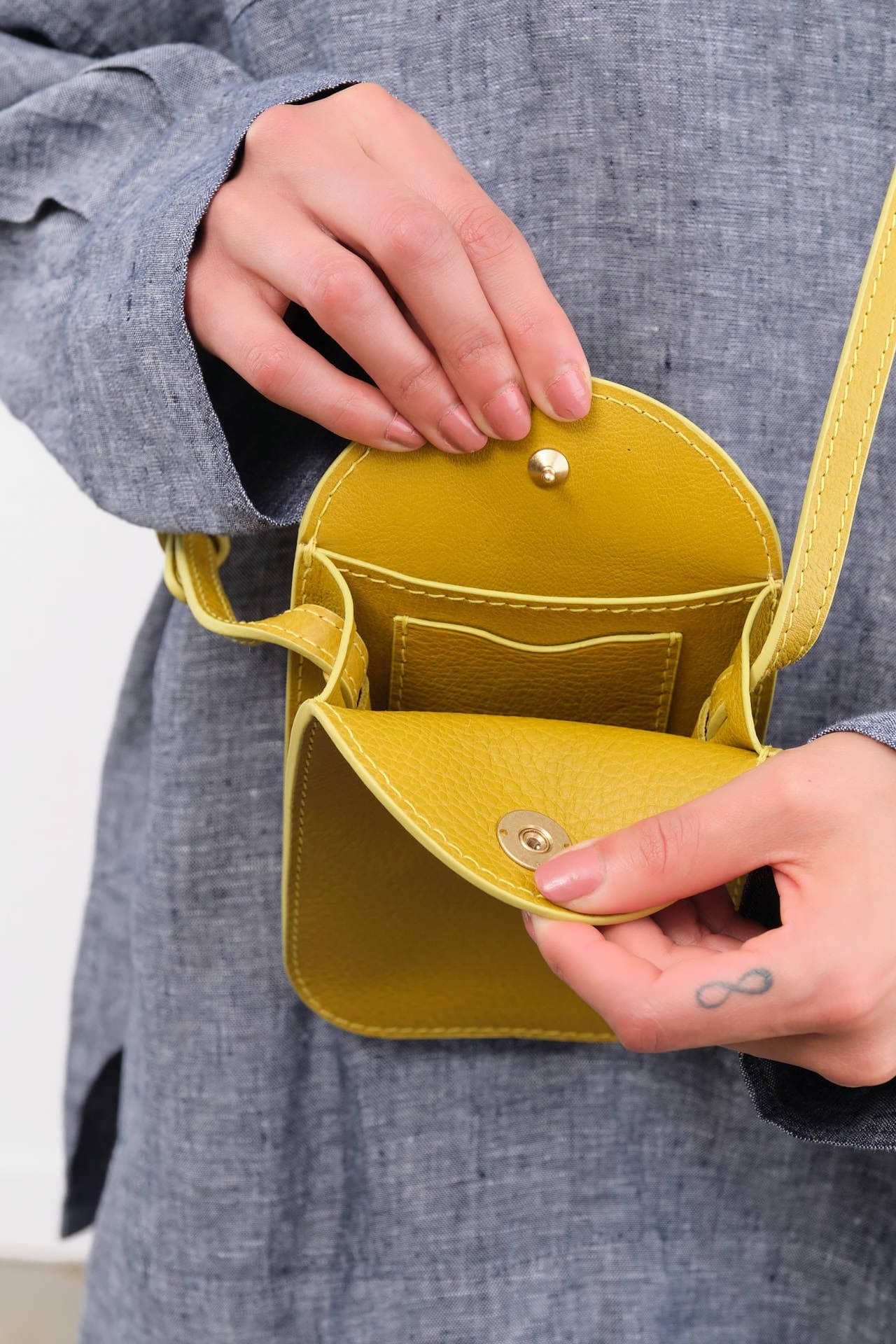 Lindquist Accessories Bags Segui Bag in Chartreuse Chartreuse / 8.5” H X 4.75" W X 1.5” D