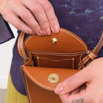 Lindquist Accessories Bags Segui Bag in Leather Brown Leather Brown / 8.5” H X 4.75" W X 1.5” D