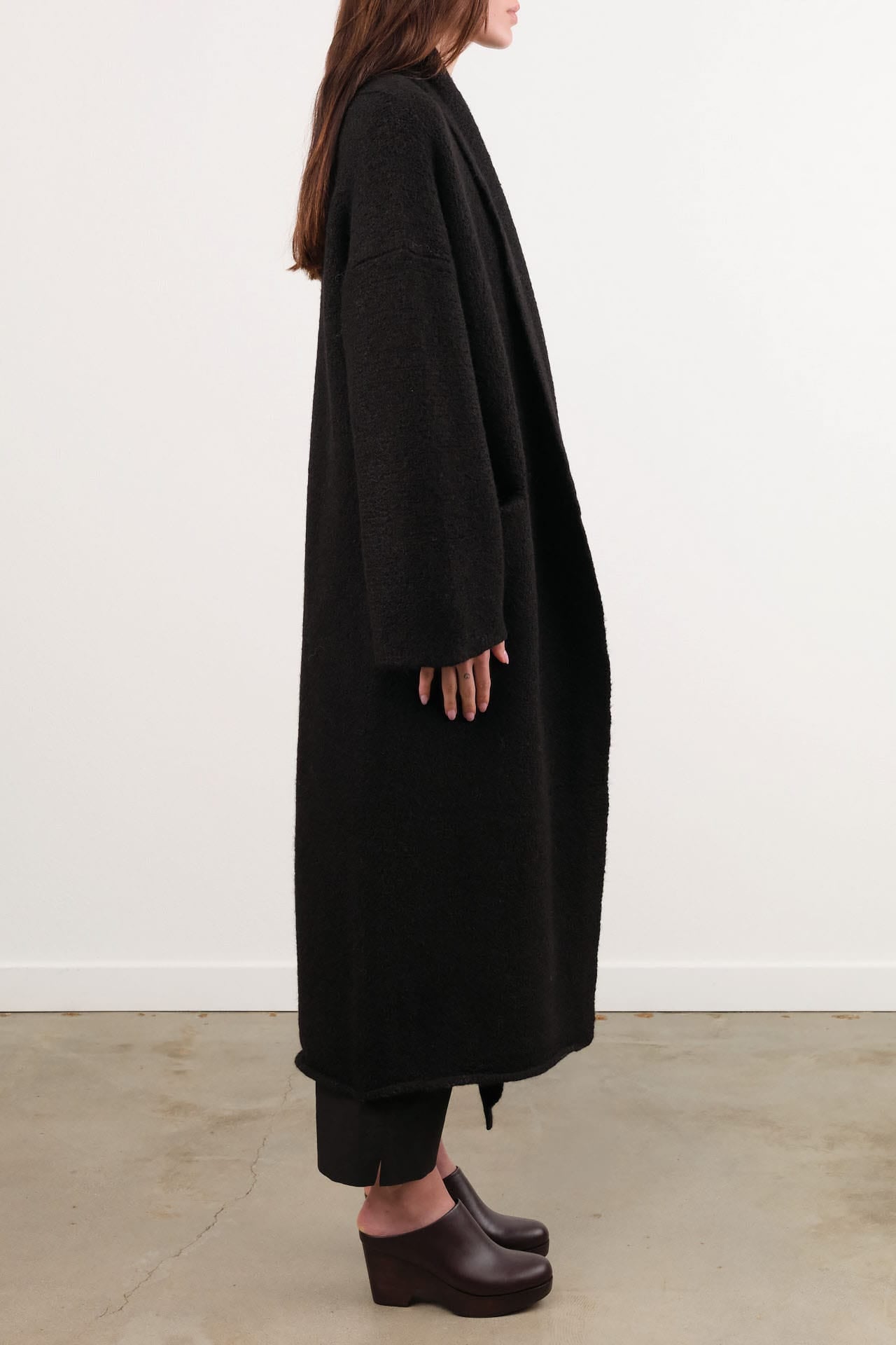 Lauren Manoogian Apparel Womens Sweaters Long Shawl Cardigan in Black