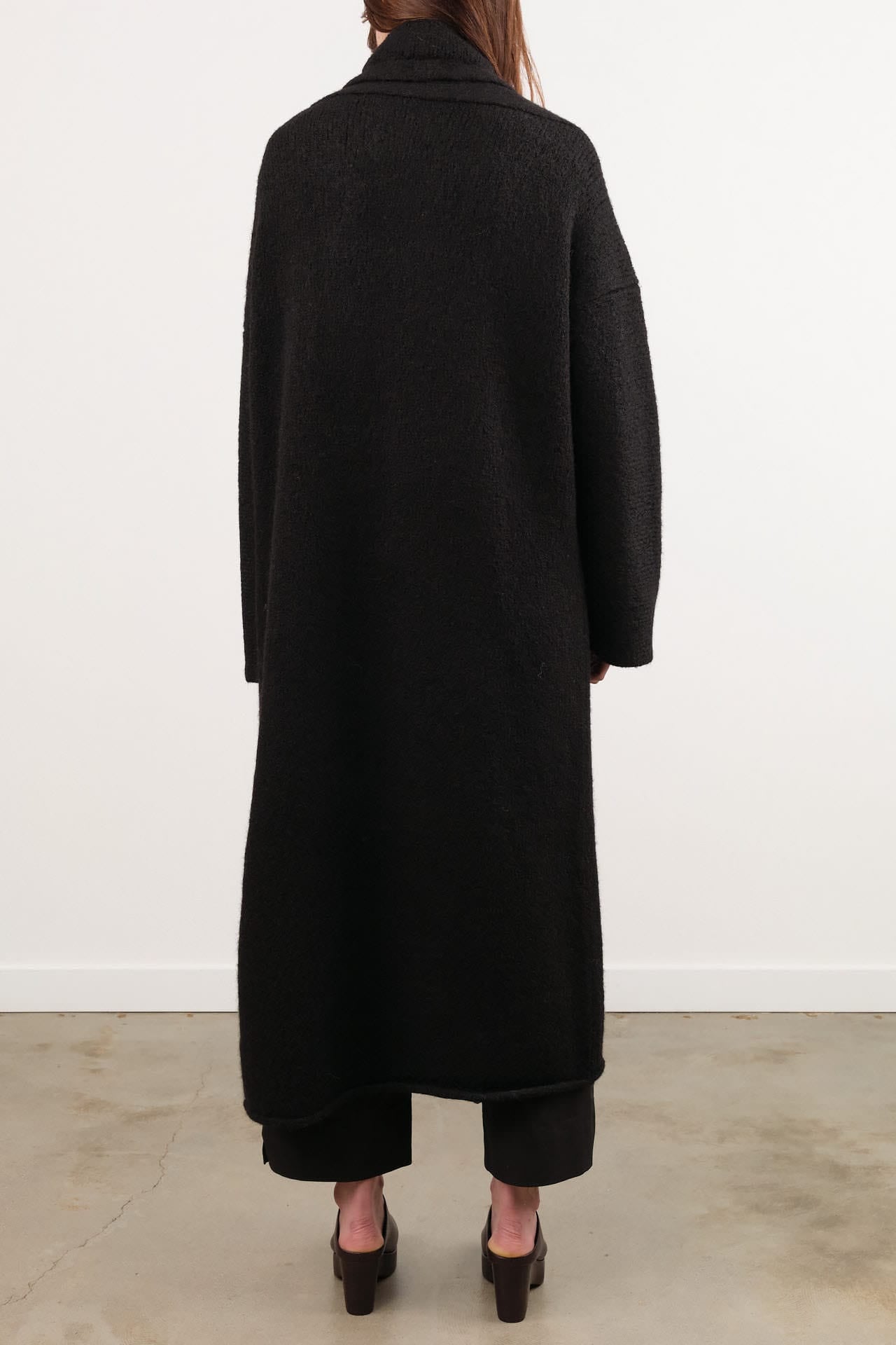 Lauren Manoogian Apparel Womens Sweaters Long Shawl Cardigan in Black