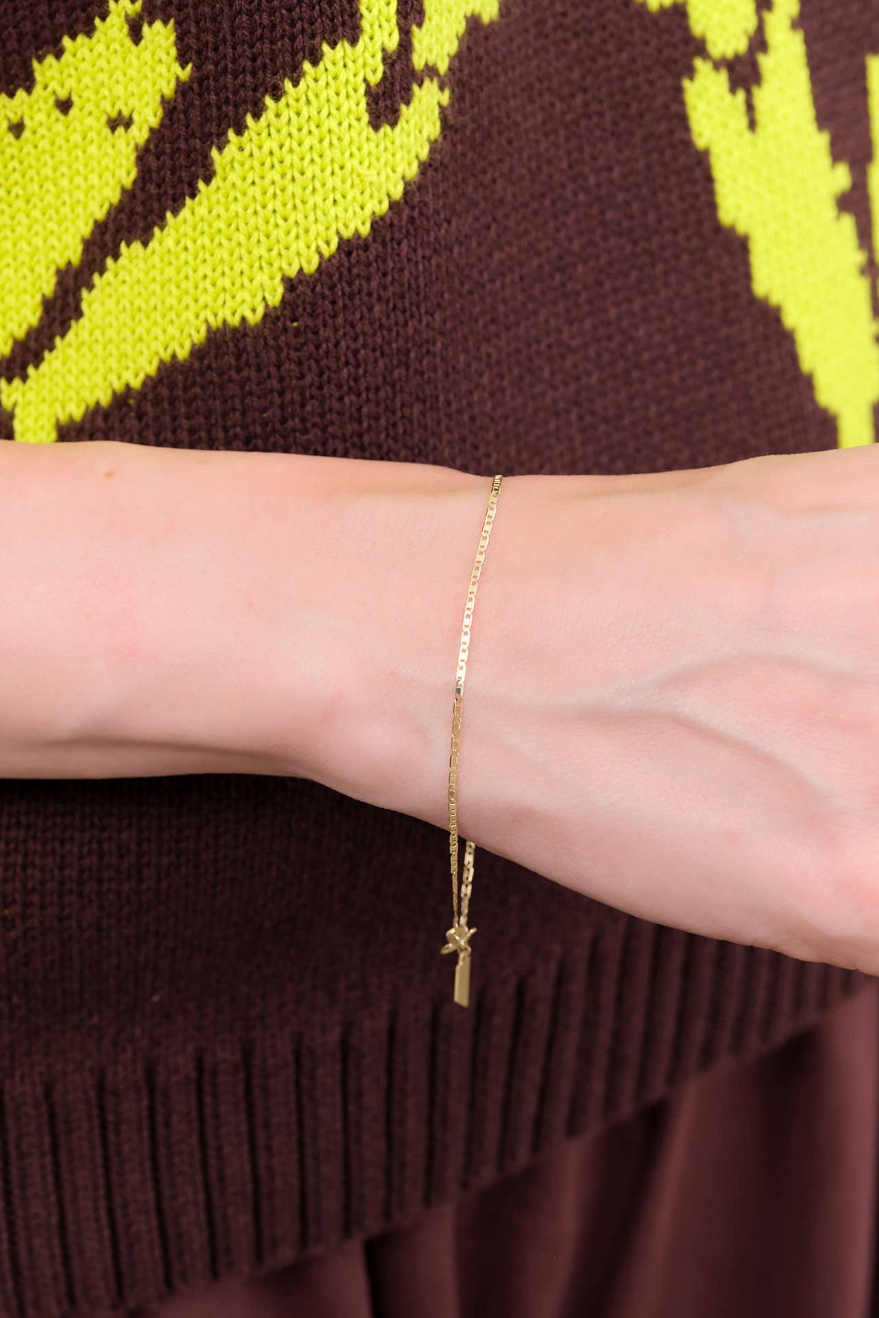 Loren Stewart Jewelry Bracelets Baby Sol Valentino Bracelet 10K Yellow Gold / 7" Chain