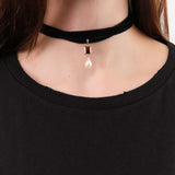 Loren Stewart Jewelry Necklaces Crimson Pearl Choker Pearl and Garnet