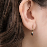 Deco Spear Teardrop Stud by Loren Stewart in Black Diamond 