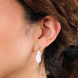 Loren Stewart Jewelry Earrings Marisol Earrings Pearl, White Sapphire and Citrine / Pair
