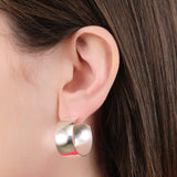 Loren Stewart Jewelry Earrings Midi Dome Hoops Sterling Silver Vermeil / Pair