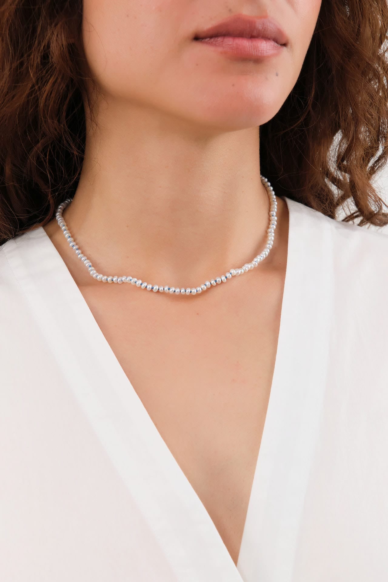 Loren Stewart Jewelry Necklaces Perlita Necklace Pearl / 16" Chain