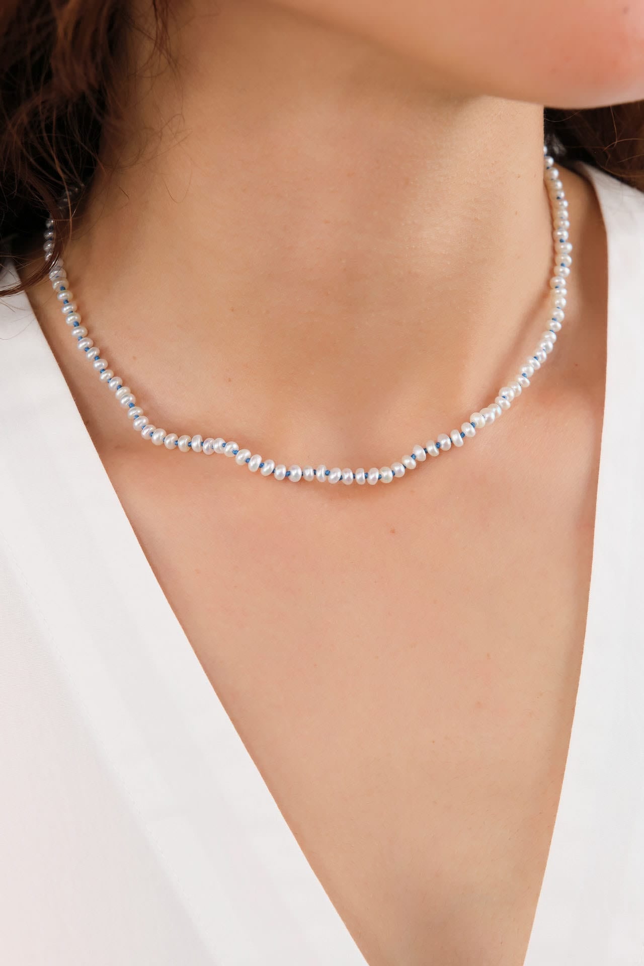 Loren Stewart Jewelry Necklaces Perlita Necklace Pearl / 16" Chain