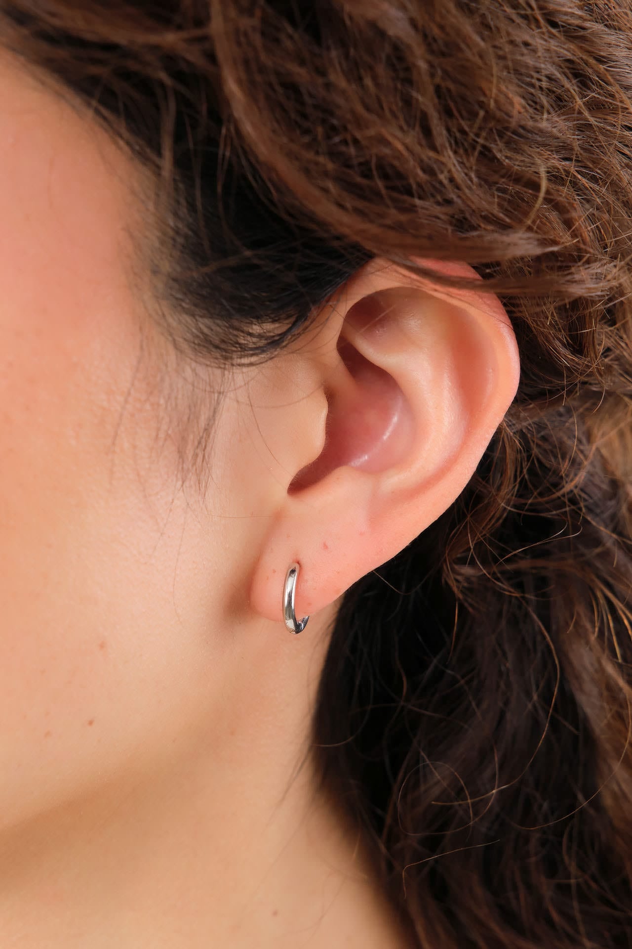 Loren Stewart Jewelry Earrings Silver Huggies Sterling Silver / Pair