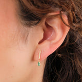 Loren Stewart Jewelry Earrings Spire Stud Diamond and Emerald / Single