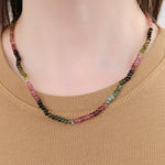 Loren Stewart Jewelry Necklaces Tourmaline Safety Pin Necklace Tourmaline / 18" Chain