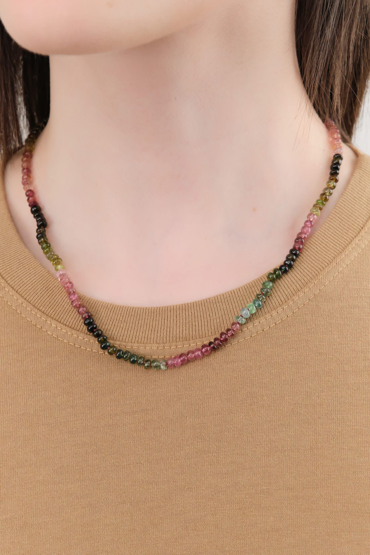 Loren Stewart Jewelry Necklaces Tourmaline Safety Pin Necklace Tourmaline / 18" Chain