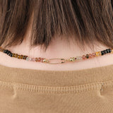 Loren Stewart Jewelry Necklaces Tourmaline Safety Pin Necklace Tourmaline / 18" Chain