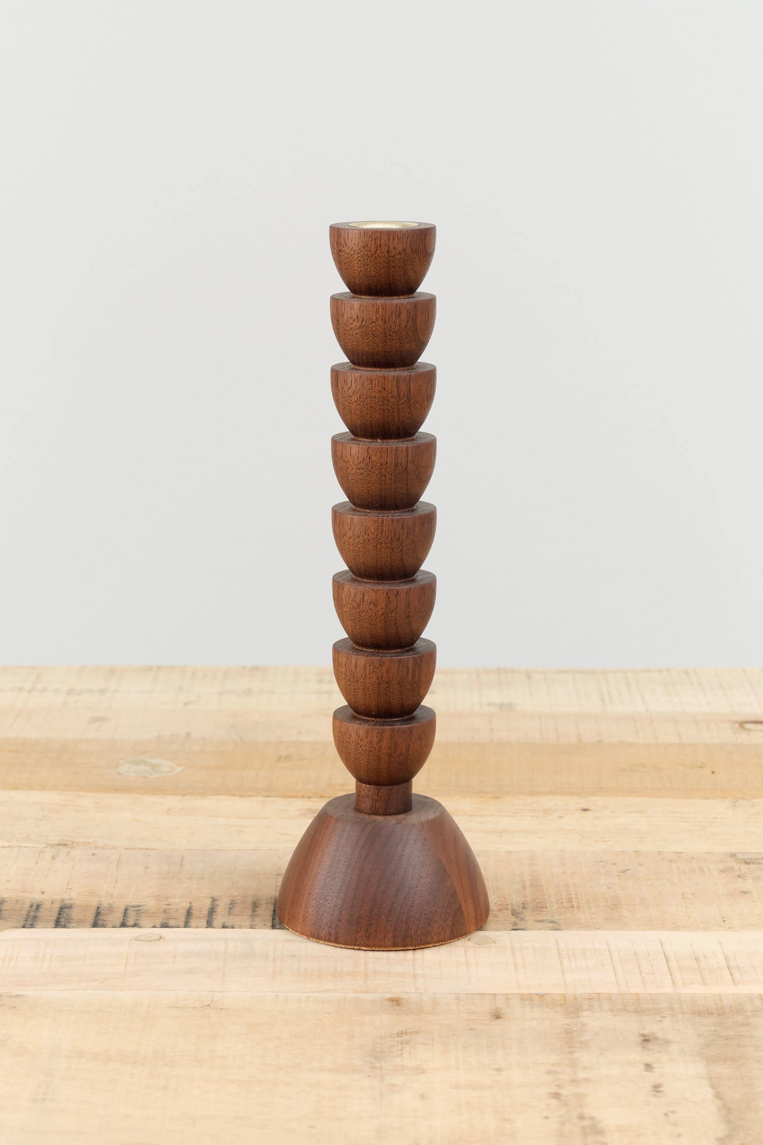 Albert Candle Holder by Lostine in Walnut