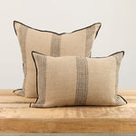 Maison De Vacances Home Pillows 16" X 24" Berbere Canvas Rustique Cushion Naturel/Noir / 16" X 24"