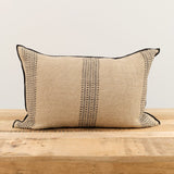 Maison De Vacances Home Pillows 16" X 24" Berbere Canvas Rustique Cushion Naturel/Noir / 16" X 24"
