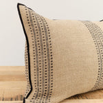 Maison De Vacances Home Pillows 16" X 24" Berbere Canvas Rustique Cushion Naturel/Noir / 16" X 24"