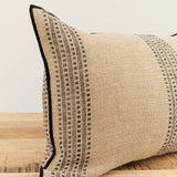 Maison De Vacances Home Pillows 16" X 24" Berbere Canvas Rustique Cushion Naturel/Noir / 16" X 24"