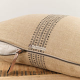 Maison De Vacances Home Pillows 16" X 24" Berbere Canvas Rustique Cushion Naturel/Noir / 16" X 24"