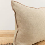 Maison De Vacances Home Pillows 16" X 24" Canvas Formentera Vice Versa Cushion in Ecorce Ecorce / 16" X 24"