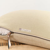 Maison De Vacances Home Pillows 16" X 24" Canvas Formentera Vice Versa Cushion in Ecorce Ecorce / 16" X 24"