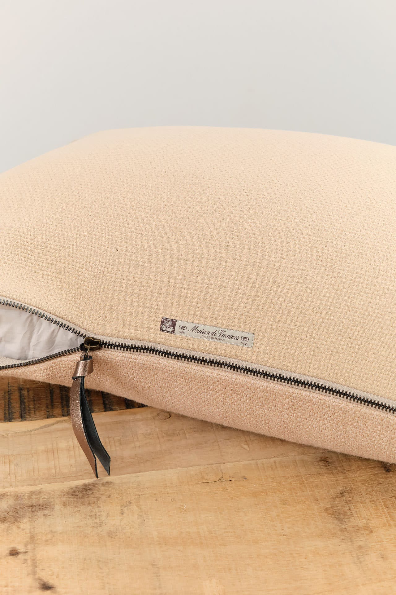 Maison De Vacances Home Pillows 16" X 24" Canvas Formentera Vice Versa Cushion in Nude Nude / 16" X 24"