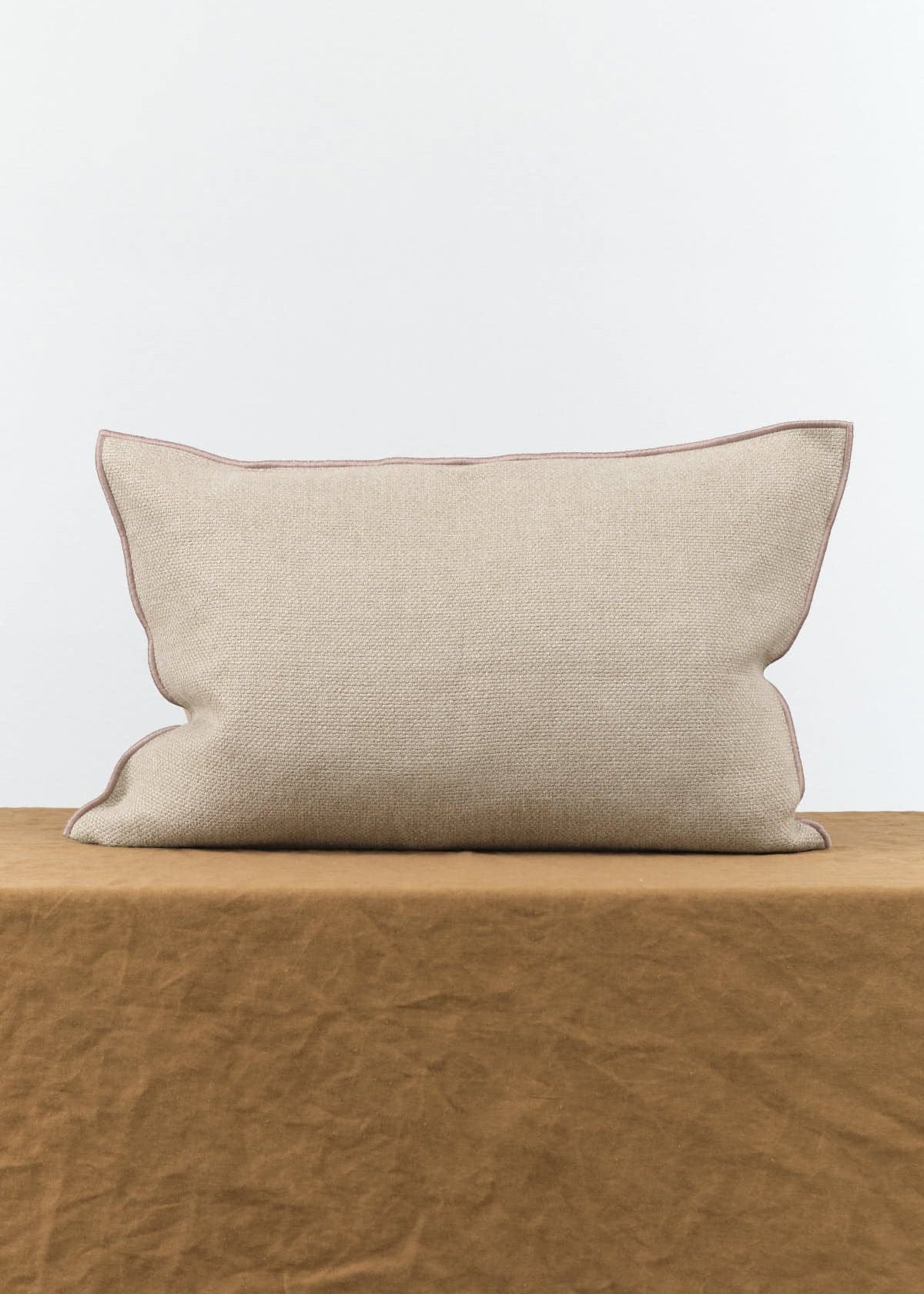 Maison De Vacances Home Pillows 16" X 24" Canvas Vice Versa Cushion in Ecorce Ecorce / 16" X 24"