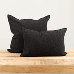 Maison De Vacances Home Pillows 16" X 24" Canvas Wooly Cushion in Charbon Charbon / 16" X 24"