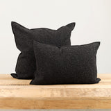 Maison De Vacances Home Pillows 16" X 24" Canvas Wooly Cushion in Charbon Charbon / 16" X 24"