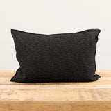 Maison De Vacances Home Pillows 16" X 24" Canvas Wooly Cushion in Charbon Charbon / 16" X 24"