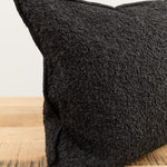 Maison De Vacances Home Pillows 16" X 24" Canvas Wooly Cushion in Charbon Charbon / 16" X 24"