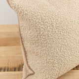 Maison De Vacances Home Pillows 16" X 24" Canvas Wooly Cushion in Naturel Naturel / 16" X 24"